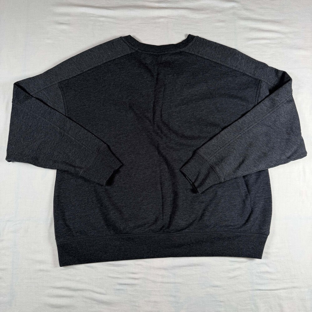 Old Navy Sweatshirt Womens Large Dark Charcoal Gray Lace Up Front Fleece Pullove - Picture 7 of 7